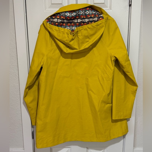 Pendleton Women's Sonoma Yellow Hooded Trench Coat Tucson jacquard pattern - Picture 9 of 12